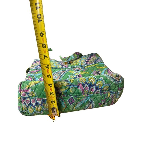 Vera Bradley Paisley Floral Quilted Tote Bag With Green Blue  Pink & Yellow - Picture 8 of 10